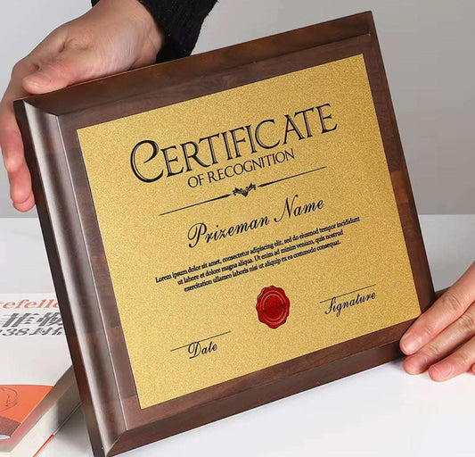 Wooden appreciation plaques