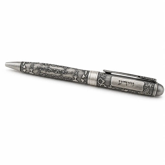 Pewter pens with blessings