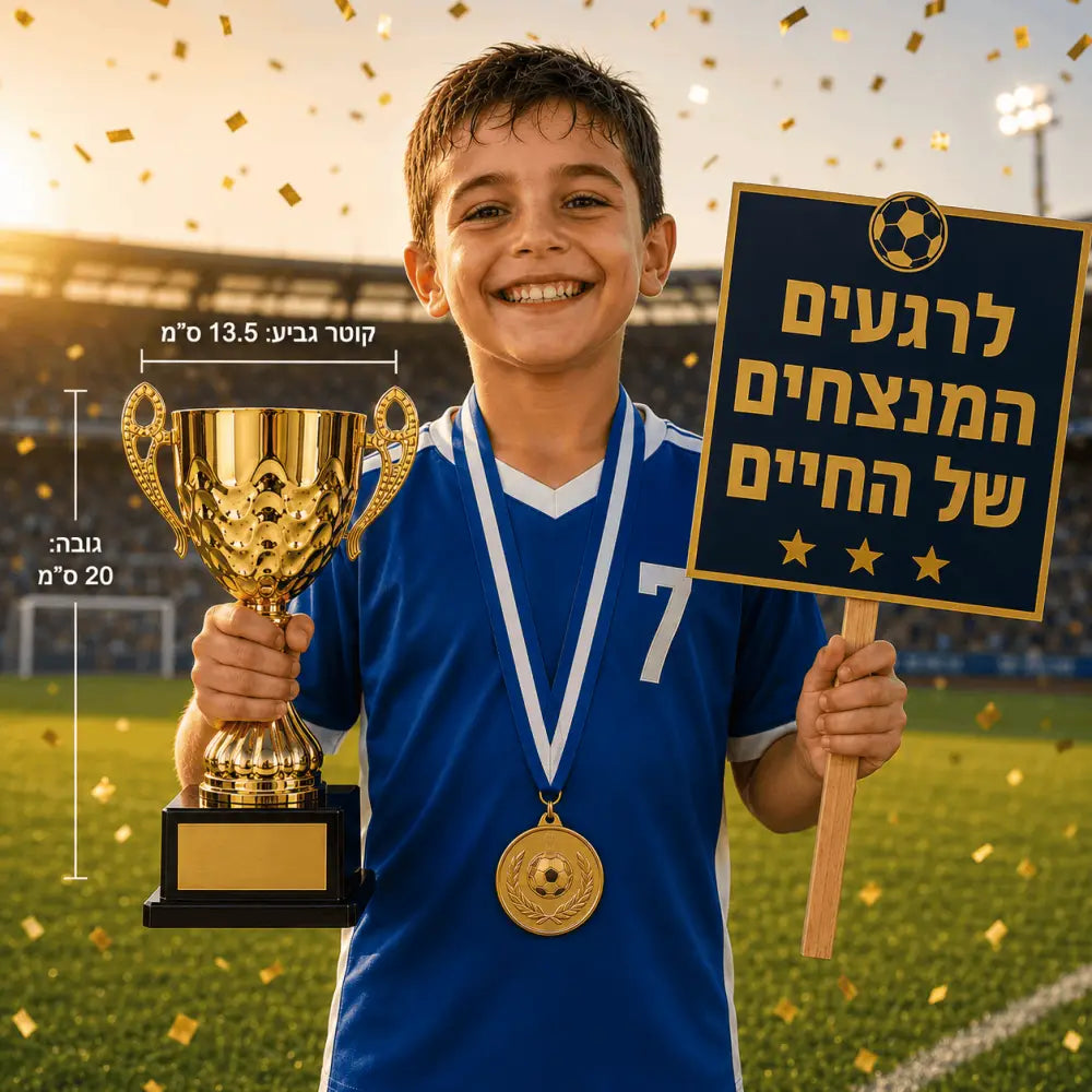 גביע ידיות מוזהב M Monograma