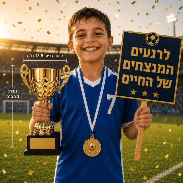 גביע ידיות מוזהב M Monograma