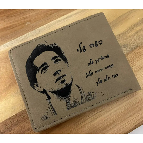 ארנק עור עם חריטה של תמונה - תמונה 9