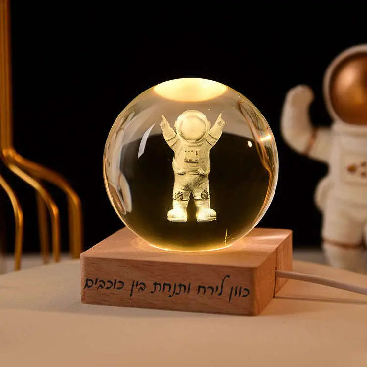 קריסטל בול מנורת לילה לילדים