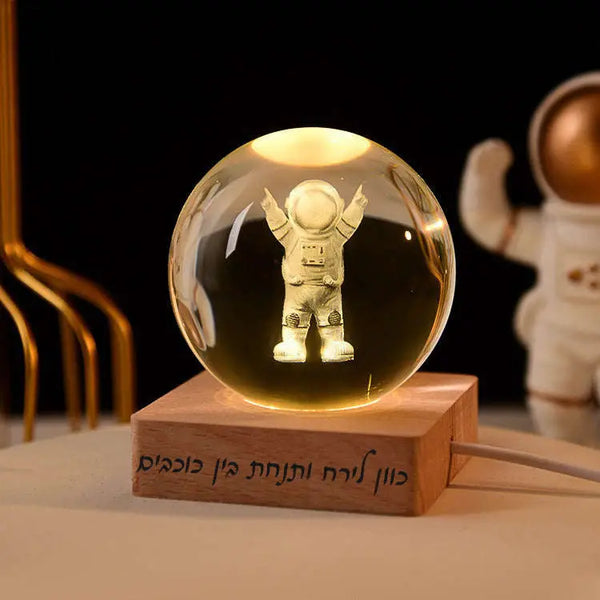 קריסטל בול מנורת לילה לילדים