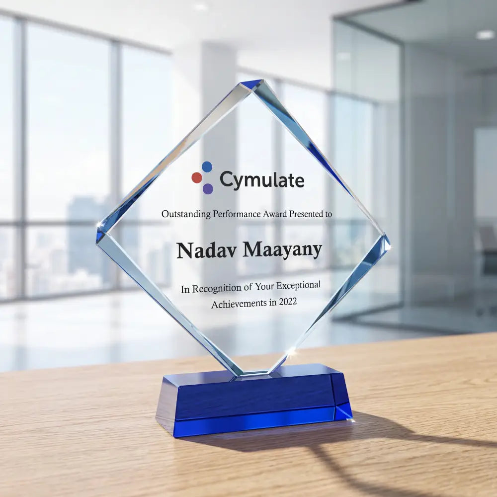 Diamond shape CRYSTAL AWARD