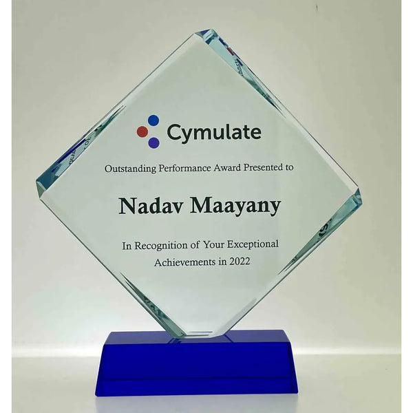 Diamond shape CRYSTAL AWARD