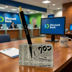 עט פרקר יוקרתי עם מעמד קריסטל Monograma