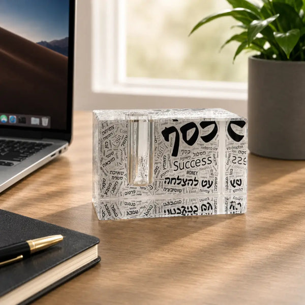 מעמד קריסטל יוקרתי עם עט פרקר וחריטה אישית - תמונה 3