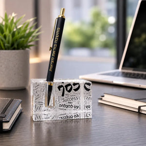 מעמד קריסטל יוקרתי עם עט פרקר וחריטה אישית - תמונה 4