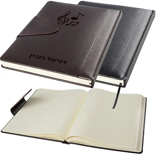 מחברת A4 יוקרתית גבעוני עם סגירה מגנטית וחריטה אישית