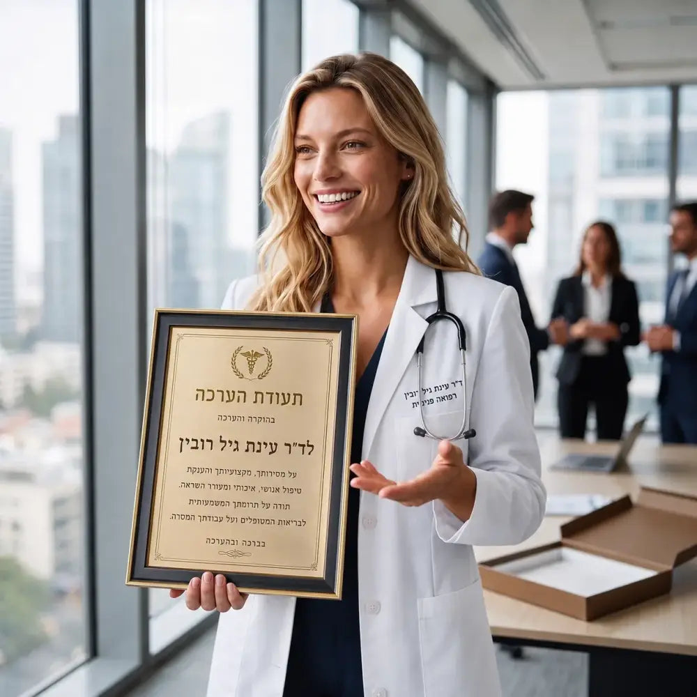 מגן הוקרה XL מתנה לרופא