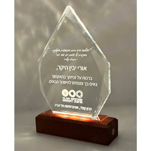 מגן הוקרה טוואר עם תאורת לדים