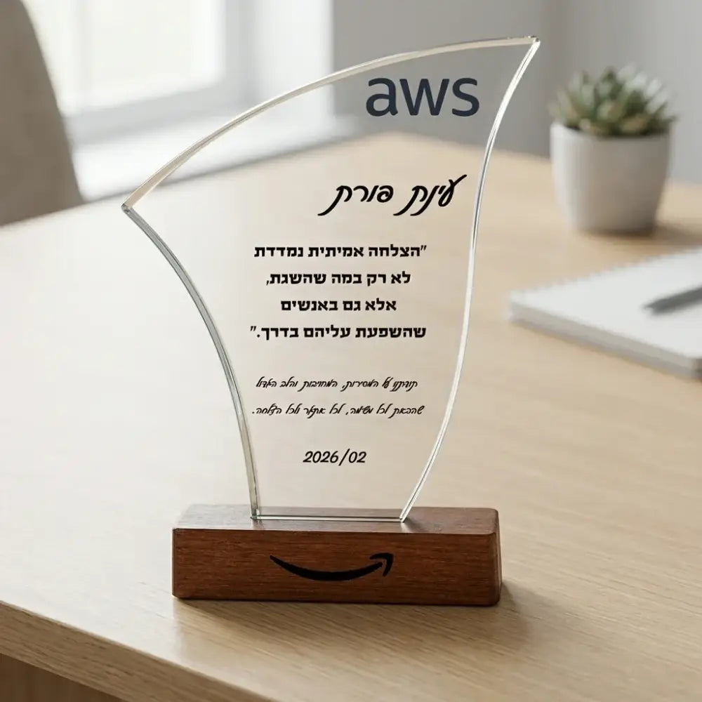 מגן הוקרה מקריסטל Hammer