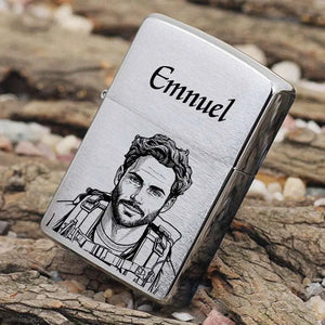 מצית ZIPPO עם חריטה אישית של תמונה Monograma