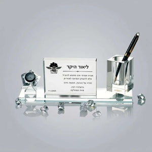 PEN & CLOCK SET - CRYSTAL AWARD