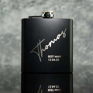 פלאסק קומפקטי 6 OZ עם חריטה אישית Monograma