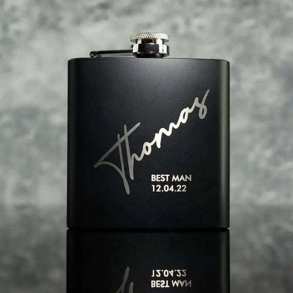 פלאסק קומפקטי 6 OZ עם חריטה אישית Monograma