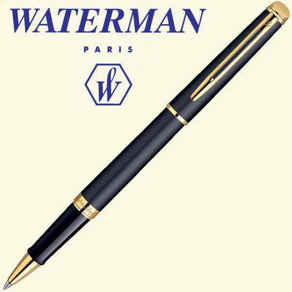 סט מתנה יוקרתי – עט רולר Waterman Hémisphère ומחברת עור עם הטבעת זהב - תמונה 2