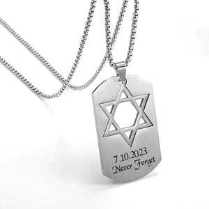 תליון רודיאום יוקרתי ’NEVER FORGET’