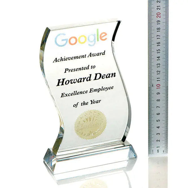 WAVE TROPHY - CRYSTAL AWARD