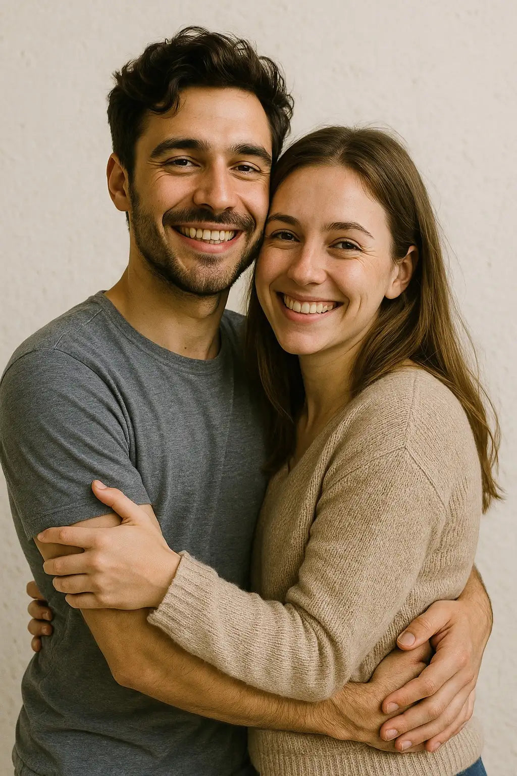 תמונת זוג מחובק להדפסה על מתנה